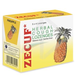 Zecuf Herbal Cough Lozenges with Pineapple Flavour,20pcs