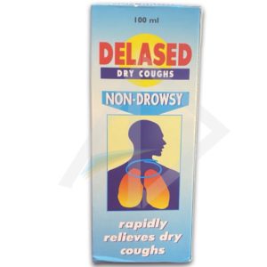 Delased Non Drowsy Dry Cough Syrup, 100mls
