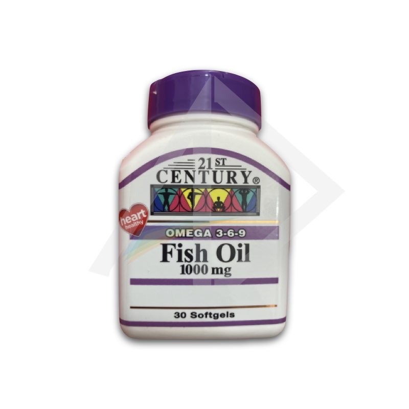 Fish Oil Omega 3-6-9, 1000mg, 30 Capsules