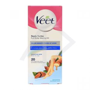 Veet senstive skin Almond oil and cornflower scent pre-coated wax strips,20's