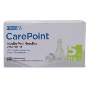 Insulin Pen Needles, Universal Fit for all pen types - 31G x 5mm -1Pc