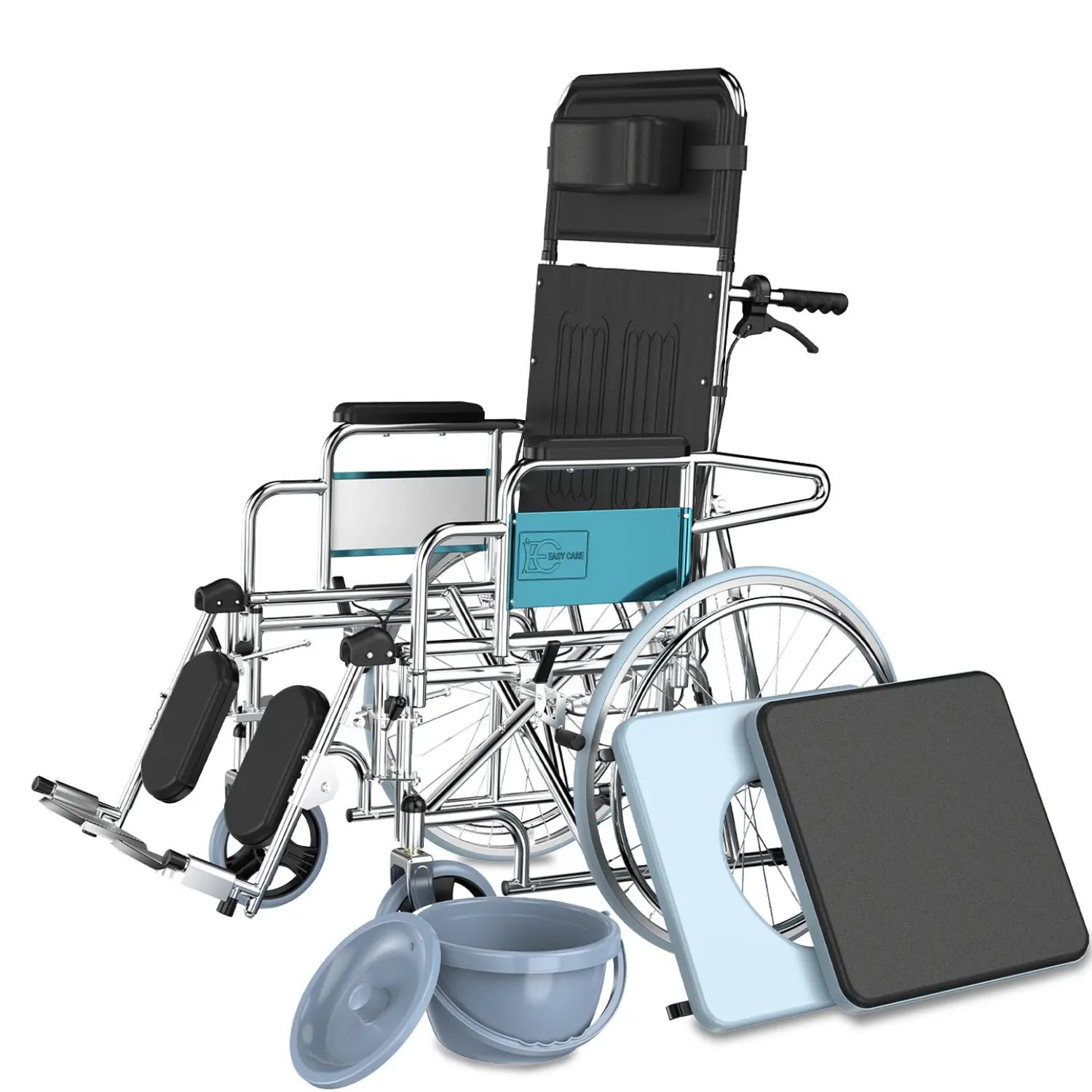 Reclining Commode wheelchair