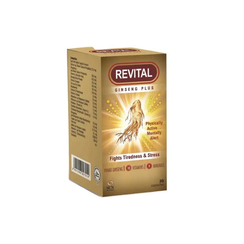 Revital Capsules: Ginseng, Vitamins & Minerals for Energy -30’s
