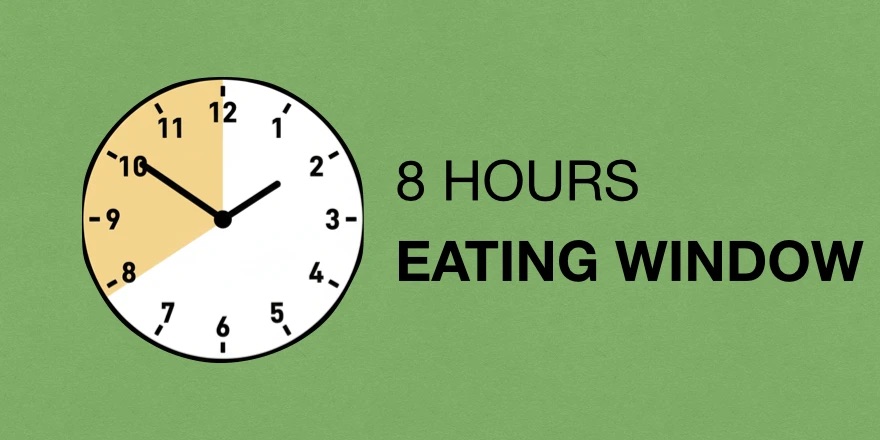 A clock with hands moving, representing time-restricted eating.